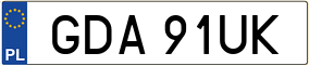 Trailer License Plate
